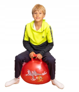 Skákacia lopta "Tom &" "Jerry" Červená